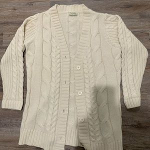 Cream cable knit cardigan